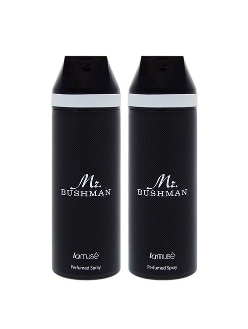lamuse bushman perfume deodorant body spary, 200ml pack of 2 - 18010424 - Very Small Image - 1