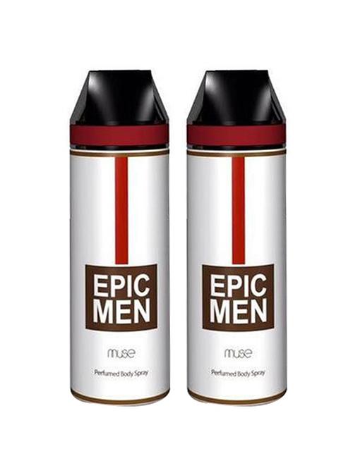 lamuse epic men perfume deodorant body spray, 200ml pack of 2 - 18010430 - Very Small Image - 1