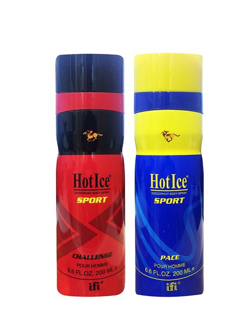 hot ice challenge and pace long lasting deodorant perfume, 200ml pack of 2 - 18010433 - Very Small Image - 1