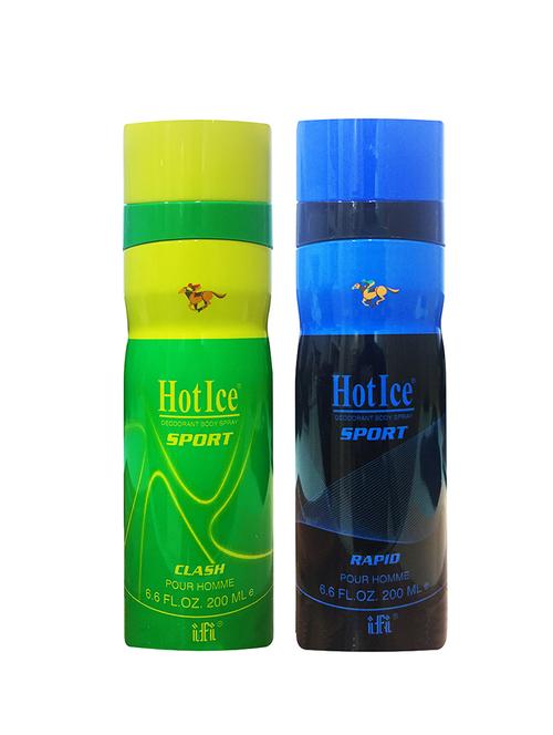 hot ice clash and rapid long lasting deodorant perfume, 200ml pack of 2 - 18010443 - Very Small Image - 1