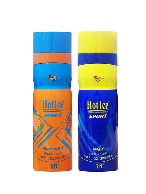 hot ice knock out and pace long lasting deodorant perfume, 200ml pack of 2 - 18010453 - Very Small Image - 1