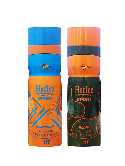 hot ice knock out and score long lasting deodorant perfume, 200ml pack of 2 - 18010455 - Very Small Image - 1