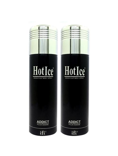 hot ice addict pour homme deodorant perfume, 200ml pack of 2 - 18010458 - Very Small Image - 1