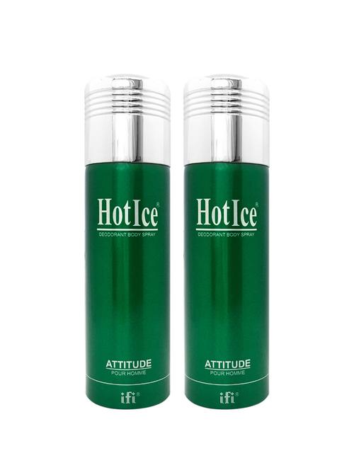 hot ice attitude pour homme deodorant perfume, 200ml pack of 2 - 18010459 - Very Small Image - 1