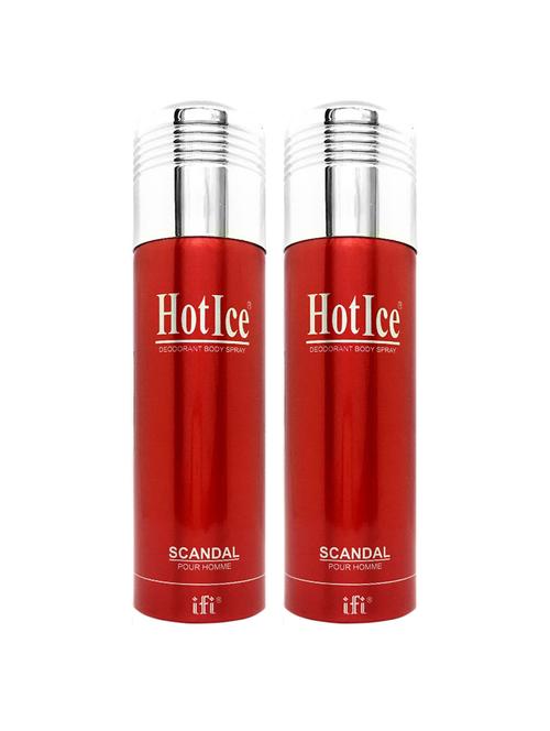 hot ice scandal pour homme deodorant perfume, 200ml pack of 2 - 18010464 - Very Small Image - 1