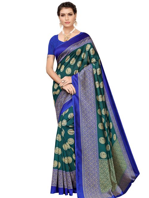 conversational printed saree with blouse - 18011029 - Very Small Image - 1