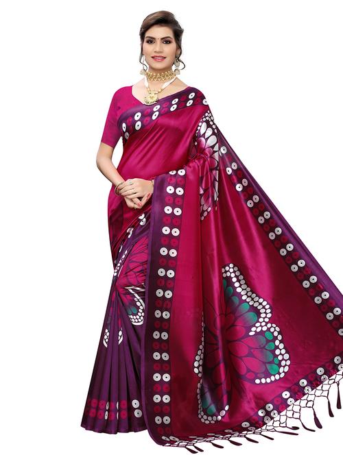 conversational printed saree with blouse - 18011245 - Very Small Image - 1