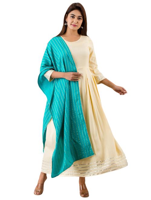 solid kurta dupatta set - 18011550 - Very Small Image - 1