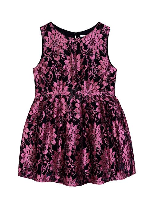pink printed frock - 18011790 - Very Small Image - 1