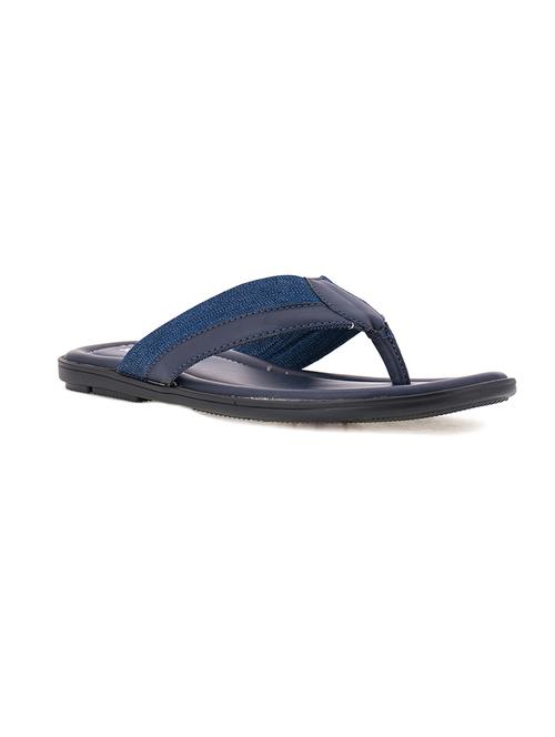 navy synthetic & mesh slip on slippers - 18011882 - Very Small Image - 1