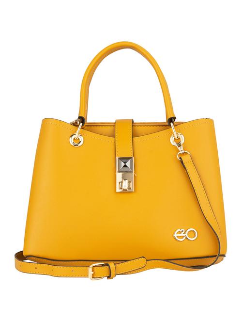 yellow leatherette (pu) fashion satchel - 18012640 - Very Small Image - 1