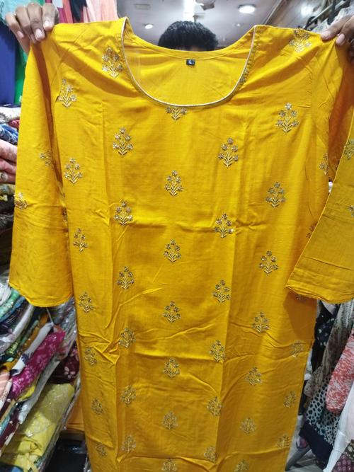 orange nylon woolen kurti - 18012821 - Very Small Image - 1