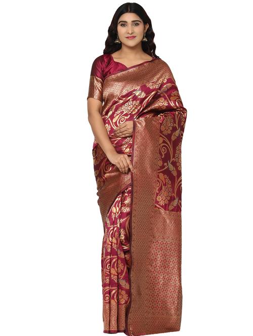 jacquard work kanjivaram saree with blouse - 18013180 - Very Small Image - 1