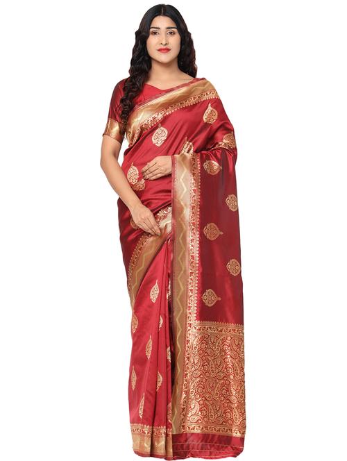 jacquard work kanjivaram saree with blouse - 18013182 - Very Small Image - 1