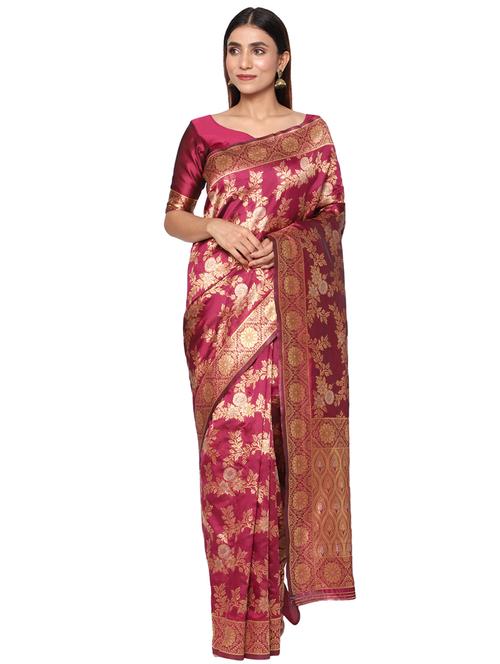jacquard work kanjivaram saree - 18013189 - Very Small Image - 1