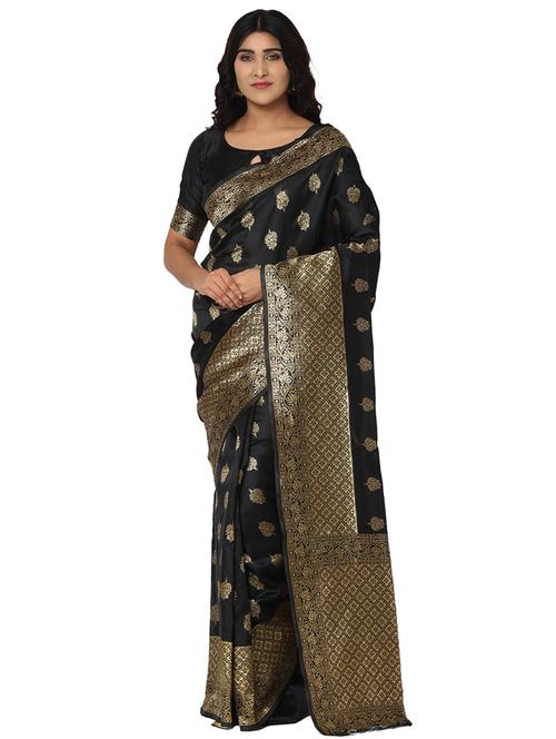 jacquard work kanjivaram saree with blouse - 18013204 - Very Small Image - 1
