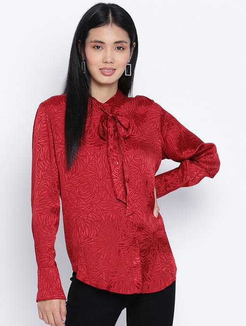 tie up neck printed top - 18013324 - Very Small Image - 1
