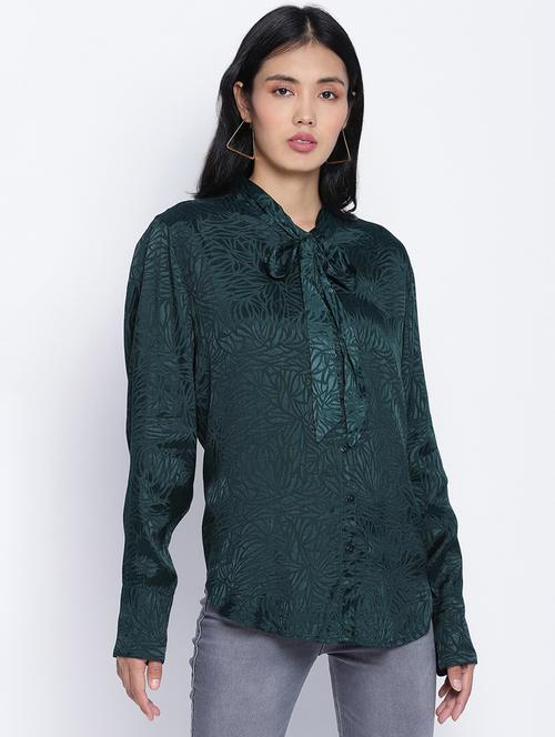 tie up neck printed top - 18013325 - Very Small Image - 1