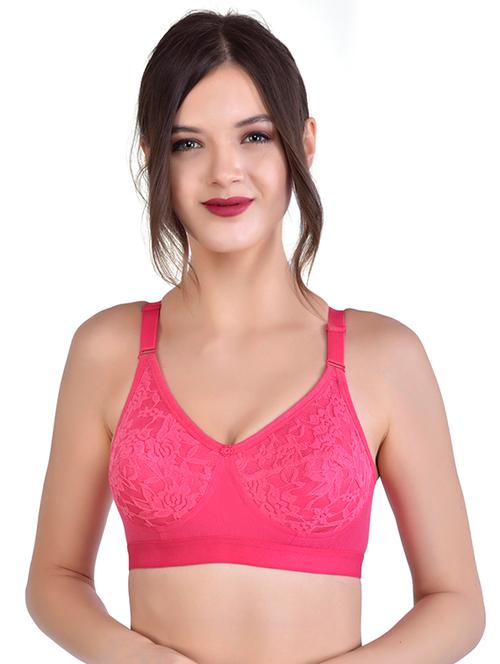 pink solid minimizer bra - 18013753 - Very Small Image - 1