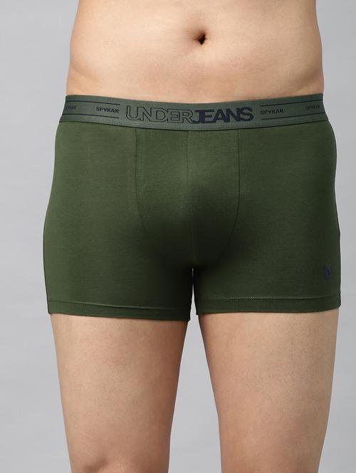 olive green solid trunks - 18014075 - Very Small Image - 1
