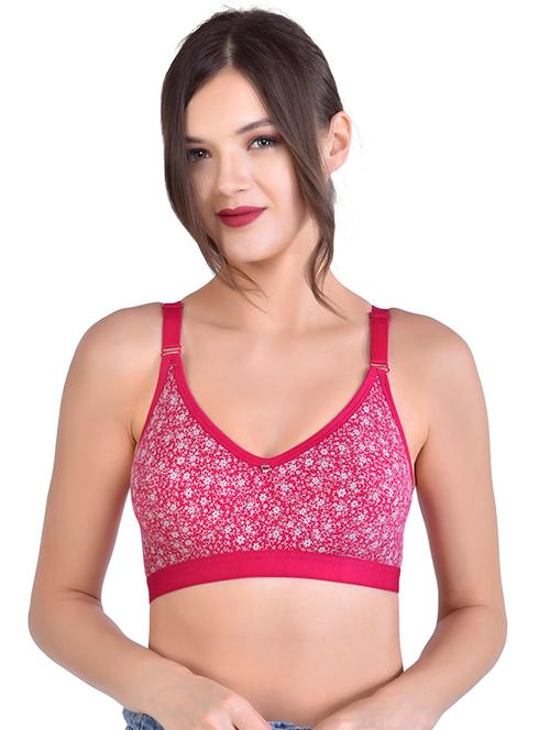 pink printed minimizer bra - 18014436 - Very Small Image - 1