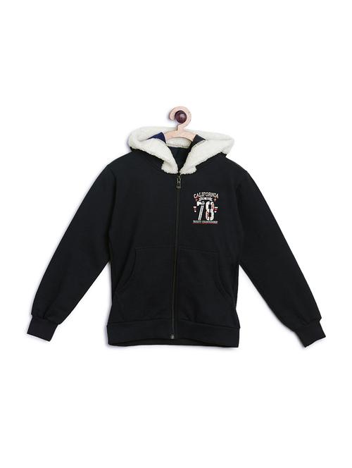 hooded neck solid sweatshirt - 18014711 - Very Small Image - 1