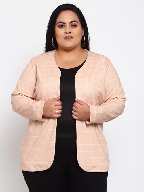 long sleeved checkered jacket - 18015166 - Very Small Image - 1