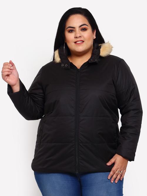 hooded neck quilted jacket - 18015176 - Very Small Image - 1