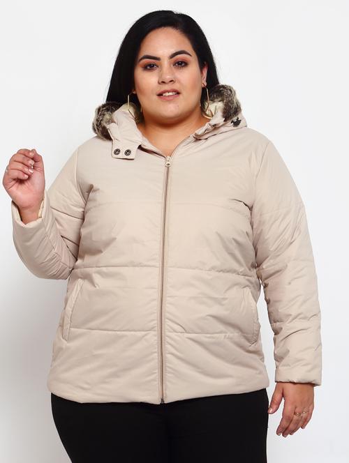 hooded neck quilted jacket - 18015177 - Very Small Image - 1