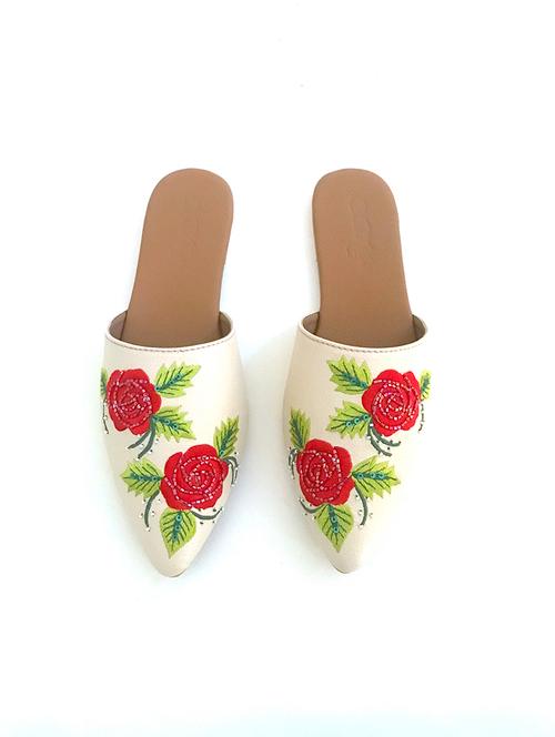 multi colored faux leather slip on jutis & mojaris - 18015252 - Very Small Image - 1