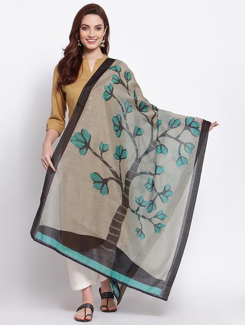 floral printed dupatta - 18015267 - Very Small Image - 1