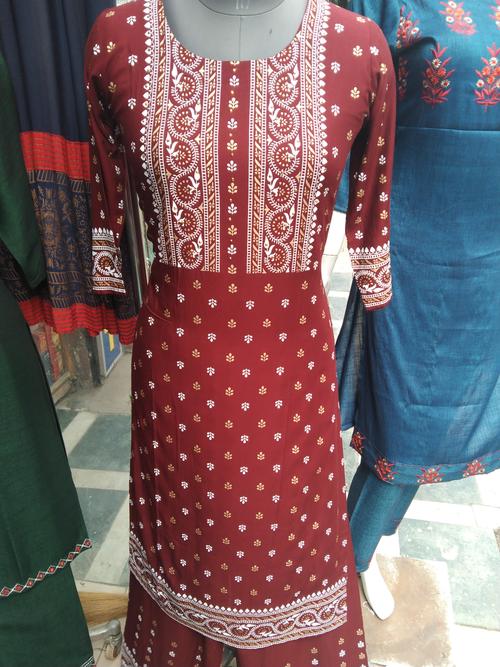 red rayon coord - 18015614 - Very Small Image - 1
