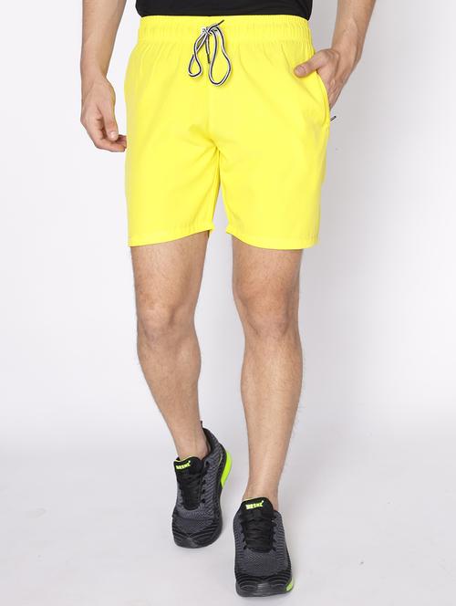 yellow solid polyester short - 18015671 - Very Small Image - 1