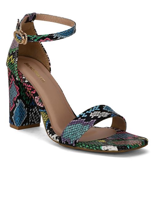 multi colored leather slip on sandals - 18016011 - Very Small Image - 1