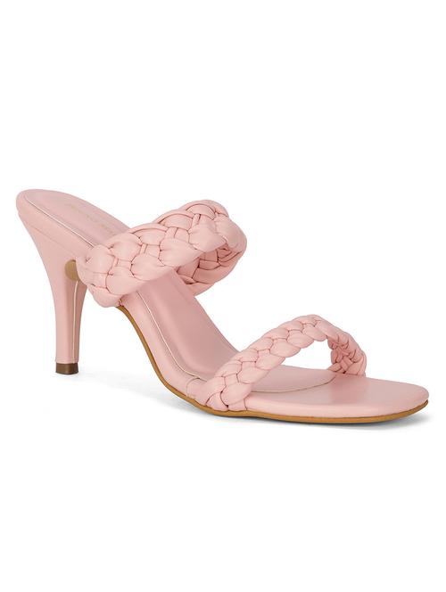 pink leather slip on sandals - 18016019 - Very Small Image - 1