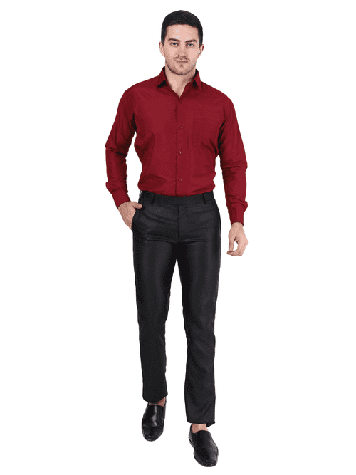 just men exchange men's formal shirt plain solid colour full sleeve stylish shirts for men - 18016223 - Very Small Image - 1