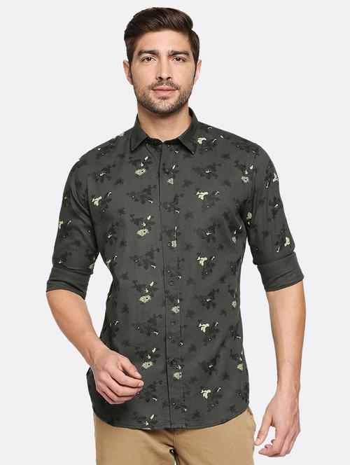 grey printed casual shirt - 18017396 - Very Small Image - 1