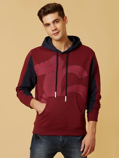 red color men's sweatshirt - 18017594 - Very Small Image - 1