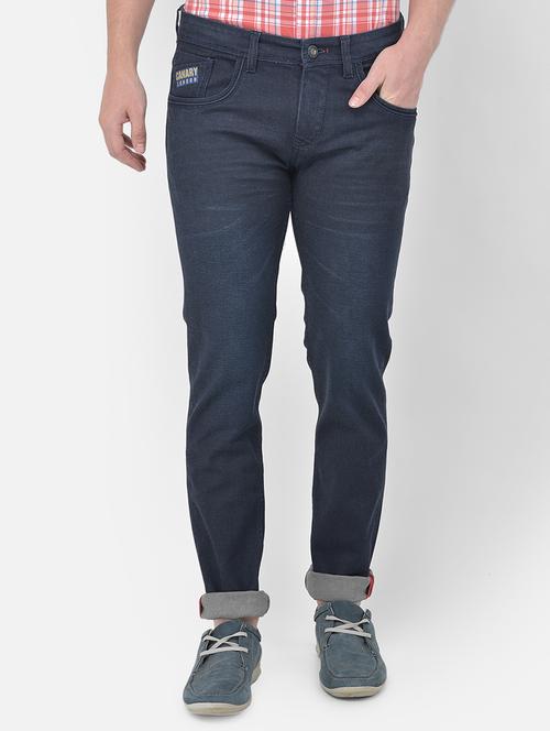 dark blue light washed denim jeans - 18017662 - Very Small Image - 1