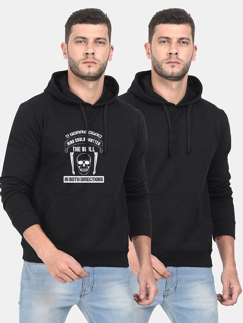 set of 2 black printed sweatshirt - 18018114 - Very Small Image - 1