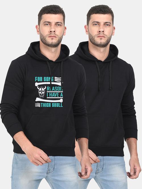 set of 2 black printed sweatshirt - 18018121 - Very Small Image - 1