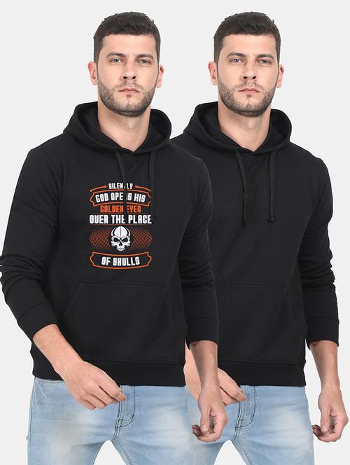 set of 2 black printed sweatshirt - 18018147 - Very Small Image - 1