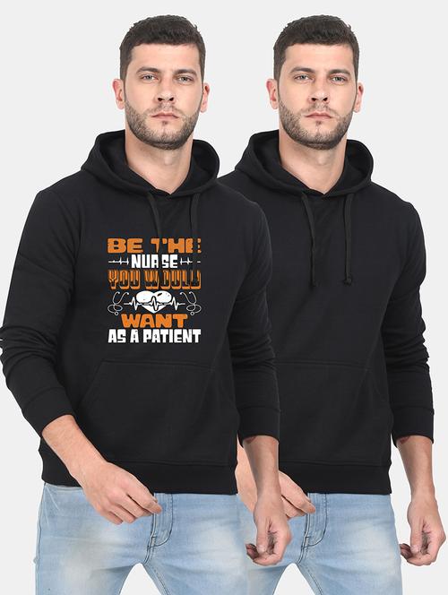 set of 2 black printed sweatshirt - 18018166 - Very Small Image - 1