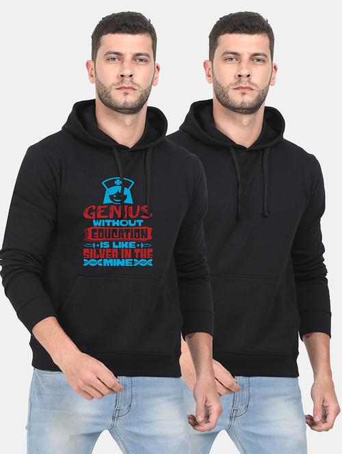 set of 2 black printed sweatshirt - 18018169 - Very Small Image - 1