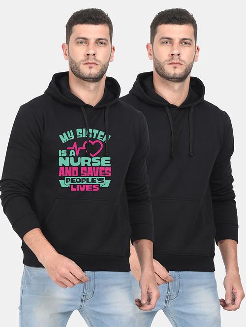 set of 2 black printed sweatshirt - 18018178 - Very Small Image - 1