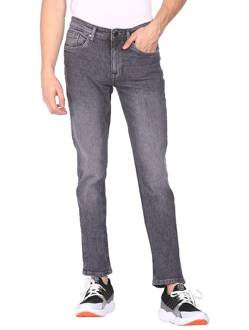 grey mid rise plain jean - 18018846 - Very Small Image - 1