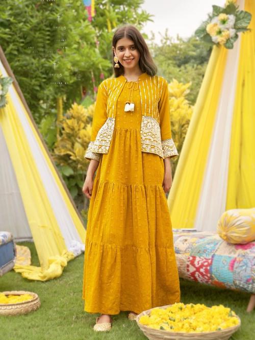 gown style weving dobi style koti - 18019340 - Very Small Image - 1