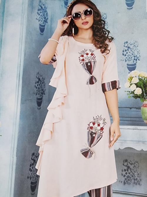 fancy kurti with bottom - 18019356 - Very Small Image - 1