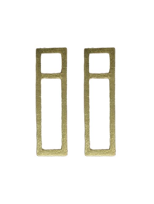 gold inspired shaped drop earring - 18019436 - Very Small Image - 1