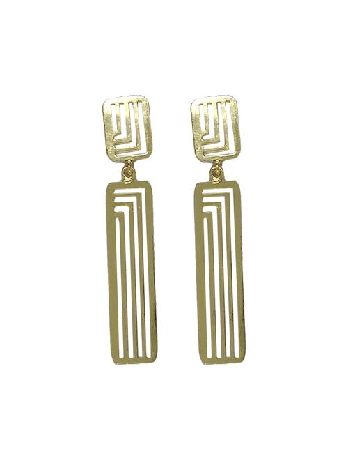 gold brass drop earring - 18019445 - Very Small Image - 1